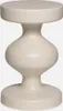 A single, cream-colored side table with a unique hourglass shape. Anteprima dell’immagine prodotto