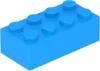 A single blue LEGO brick on a white background. Produktbild-Vorschau
