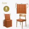 Lavea® Sitzkissen 40x40 cm - 8er Set,  mit Stoffbändern – Produktbild-Vorschau 2