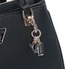 Elegante schwarze Fedora-Damentasche mit abnehmbarem Produktbild-Vorschau 11