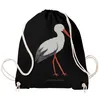 Mr. & Mrs. Panda Baumwolltasche Storch - Schwarz - Produktbild-Vorschau 3