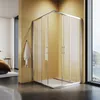 Eck Duschkabine 100x100x195cm Doppel Schiebetür Produktbild-Vorschau 1