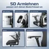 Collage of images demonstrating the adjustable features of an ergonomic chair's armrests. Produktbild-Vorschau