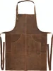 A brown leather apron is shown against a white background. Produktbild-Vorschau
