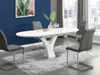 Klappbarer Esstisch - 6-8 Sitzer - MDF und Edelstahl - weiß Produktbild-Vorschau 8
