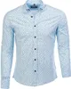Brandneu Designer Hemd CARISMA Hellblau mit Tech-Print L Produktbild-Vorschau 1