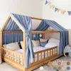 Hausbetthimmel Baumwoll Musselin Betthimmel Kinder Hausbett Produktbild-Vorschau 1
