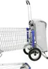 A close-up view of a shopping trolley with a grey bag attached, against a white background. Voir les images du produit