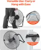 SucceBuy 2 PCS Ventilateurs de sol 20 pouces, 3 vitesses, Voir les images du produit 6