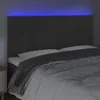 vidaXL LED Kopfteil Dunkelgrau 200x5x118/128 cm Samt -  Produktbild-Vorschau 4