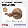 tesa 40604-00000-00 tesa Handtuchhaken MOON bronze Náhled obrázku produktu 10