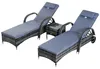Outsunny Sonnenliege Gartenliege Tisch 3er Set Gartenmöbel Produktbild-Vorschau 1