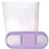 A clear plastic food storage container with a purple lid, shown with the lid detached. Anteprima dell’immagine prodotto