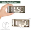 Digitaler Spiegel Wecker LED, Einstellbare Helligkeit, Dual Produktbild-Vorschau 2