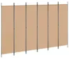 Möbel 6-teiliger Raumtrenner Beige 300 x 200 cm Produktbild-Vorschau 2