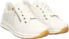 A pair of cream-colored leather sneakers with a side zipper and tan soles, shown against a white background. Náhled obrázku produktu