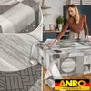 Tischdecke Vintage Holz Patchwork Grau 100x140cm Produktbild-Vorschau 5