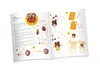 An open book showing instructions for crafting owls from chestnuts. Anteprima dell’immagine prodotto