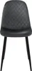A single dining chair with a quilted backrest and black legs, presented against a white background. Produktbild-Vorschau