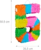 Relaxdays Pinata Zahl 5, Regenbogenpinata Geburtstag, HBT: Produktbild-Vorschau 4