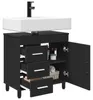 vidaXL Waschtisch Schwarz 60 x 35 x 60 cm Holzwerkstoff Produktbild-Vorschau 2