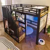 Hoogslaper 90x200 cm met opbergtrap, LED-verlichting en Productafbeelding-voorbeeld 2