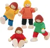 Biegepuppen Kinder, H= 6 cm, Holz, 4 Teile, per Set Produktbild-Vorschau 2