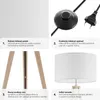 tectake® Lunaris stojaca lampa, trojnohý oceľový rám, 60 W Náhľad obrázku produktu 5