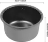 Kulatý kuchyňský dřez 36*19 cm s jednou miskou černý Náhled obrázku produktu 6