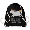 Mr. & Mrs. Panda Beutel Einhorn Happy - Schwarz - Geschenk, Produktbild-Vorschau 3