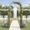 vidaXL Arco da giardino nero, 102 x 50 x 218 cm, acciaio Anteprima dell’immagine prodotto 4