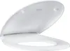 A white toilet seat and lid, shown from a slightly elevated diagonal angle. Anteprima dell’immagine prodotto