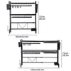 Over The Sink Dish Drying Rack, Teleskop, 2 Tier große Produktbild-Vorschau 6