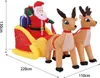 220cm Aufblasbarer Weihnachtsmann auf Schlitten mit 2 Produktbild-Vorschau 7