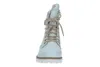 A single light blue boot with beige laces is shown from the front against a white background. Produktbild-Vorschau