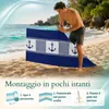 Lantigo Paravento da Spiaggia Ancore Blu 6m | Frangivento Anteprima dell’immagine prodotto 8