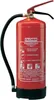 A red fire extinguisher with a black hose and handle, set against a white background. Náhled obrázku produktu