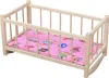 Holzbett für Puppen, Schaukelfunktion, Kuschelige Wiege, Produktbild-Vorschau 3