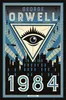 A stylized book cover for George Orwell's '1984'. Voir les images du produit