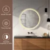 ZELURXX Specchio da bagno rotondo a LED con cornice in Anteprima dell’immagine prodotto 3
