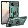 A Google Pixel 6 phone case with a ring holder is shown from two angles against a white background. Produktbild-Vorschau