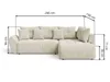 A diagram showing the dimensions of a sectional sofa. Náhled obrázku produktu