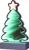 A decorative LED Christmas tree with an infinity mirror effect, standing on a rectangular base. Produktbild-Vorschau