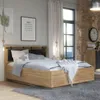 Bett >Kaszimiro< in Waterford Eiche / Schwarz - Produktbild-Vorschau 1