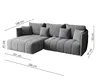 A diagram showing the dimensions of a gray sectional sofa. Produktbild-Vorschau