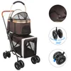Klappbarer Hundewagen,2 Etagen Hundewagen für Kleine Hunde Produktbild-Vorschau 6