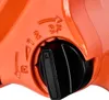 A close-up of a black rotary switch on an orange plastic housing, with directional arrows and numerical markings. Produktbild-Vorschau