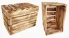 Two wooden crates are shown against a white background. One crate is stacked on top of another, and the second crate is shown open and empty. Produktbild-Vorschau