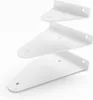 Three white triangular shelf brackets are stacked on top of each other against a white background. Produktbild-Vorschau