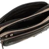A close-up view of the interior of a handbag, showing multiple zippered compartments. Anteprima dell’immagine prodotto